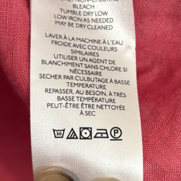 Anthropologie Pilcro Nantucket Red Linen blouse (size L) - Picture 3 of 5